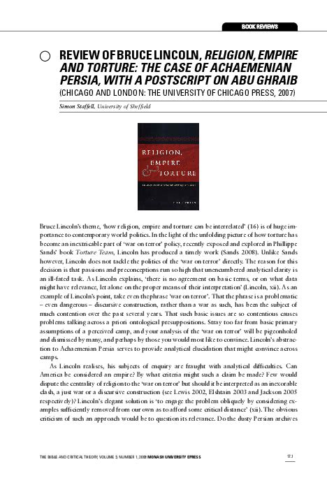 Religion, Empire, and Torture The Case of Achaemenian Persia, with a Postscript on Abu Ghraib Epub