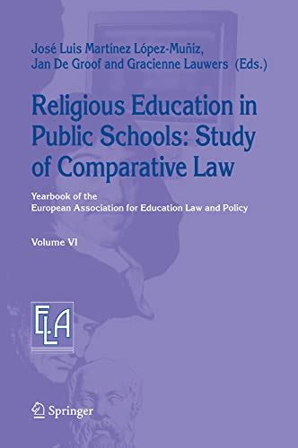 Religious Education in Public Schools Study of Comparative Law 1st Edition Reader