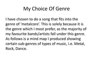 Relying solely on genre: