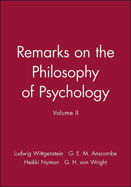 Remarks on the Philosophy of Psychology Kindle Editon