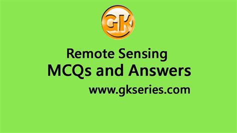 Remote Sensing Objective Questions And Answers Reader