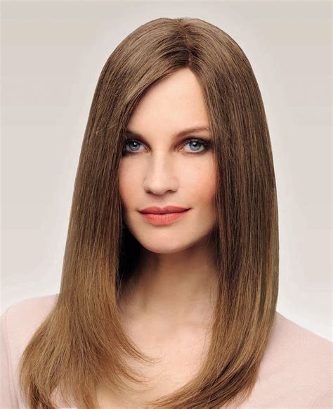 Remy Human Hair 16" Straight 100% Hand-tied Good Long Wigs