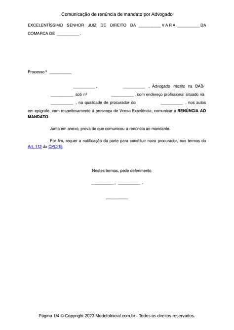 Renúncia de Mandato de Advogado: Um Guia Abrangente para o Advogado Brasileiro