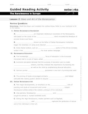 Renaissance Section Review Answers Doc