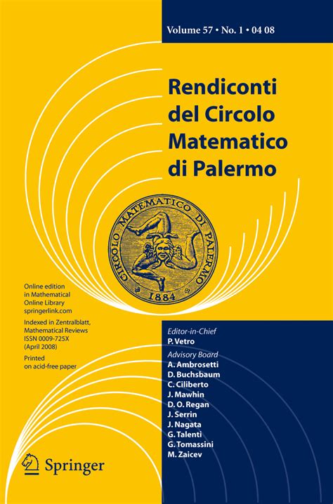 Rendiconti del Circolo Matematico Di Palermo... Reader