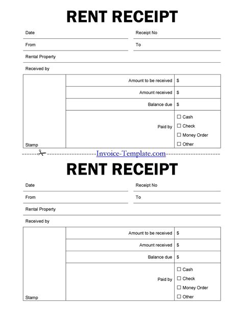 Rent Reciept Template