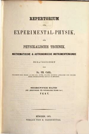 Repertorium FÃƒÂ¼r Experimental-Physik PDF