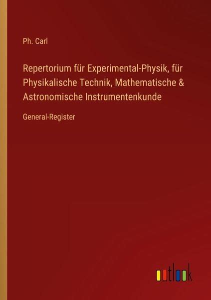 Repertorium for Experimental Physik for Physikalische Technik Etc Epub