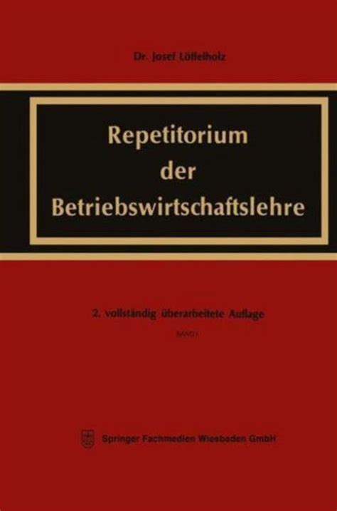 Repetitorium der Betriebswirtschaftslehre Epub