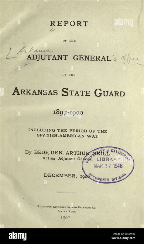 Report of the Adjutant General of the Arkansas State Guard Epub