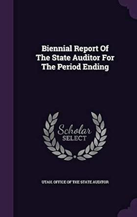 Report of the Auditor of State for the Biennial Period Ended ... Doc