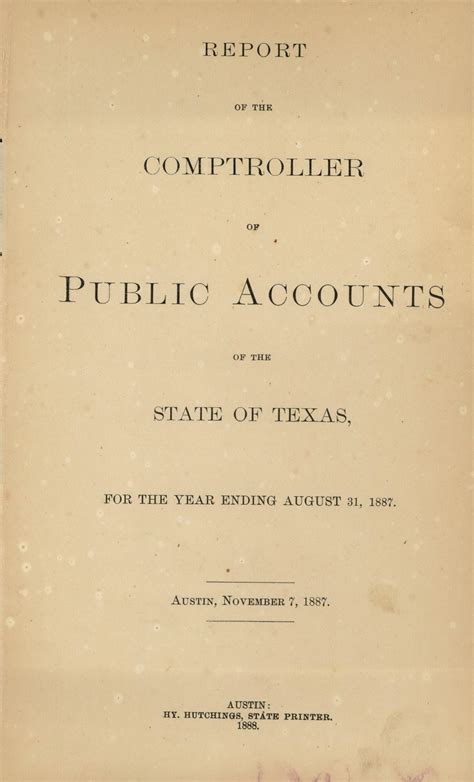 Report of the Comptroller of Public Accounts Epub