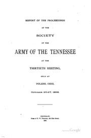 Report of the Proceedings of the Society of the Army of the Tennessee PDF