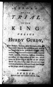 Report of the Trial of the King Versus Hurdy Gurdy PDF