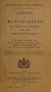 Report on Manuscripts in Various Collections ...... Epub