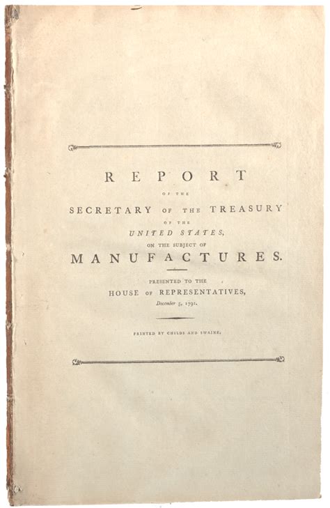 Report on the Subject of Manufactures Epub