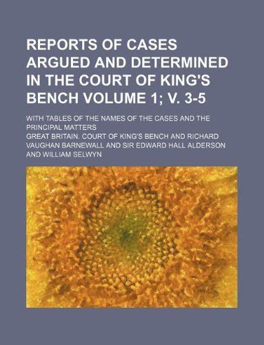 Reports of Cases Argued and Determined in the Court of King's Bench Volume 3; With Tables o PDF