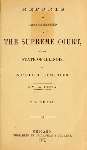 Reports of Cases at Law and in Chancery Argued and Determined in the Supreme Court of Illinois (76;v Kindle Editon