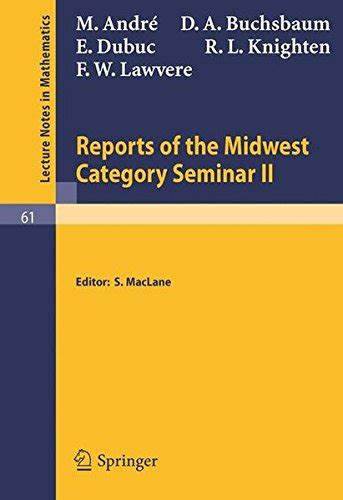 Reports of the Midwest Category Seminar II PDF