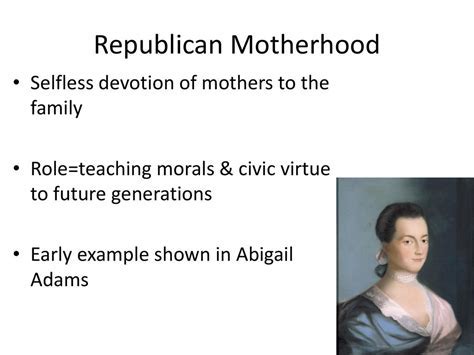 Republican Motherhood: Nurturing a Nation's Future