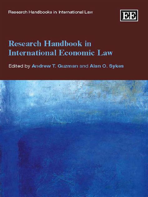 Research Handbook in International Economic Law Epub