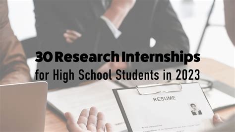Research Internships: