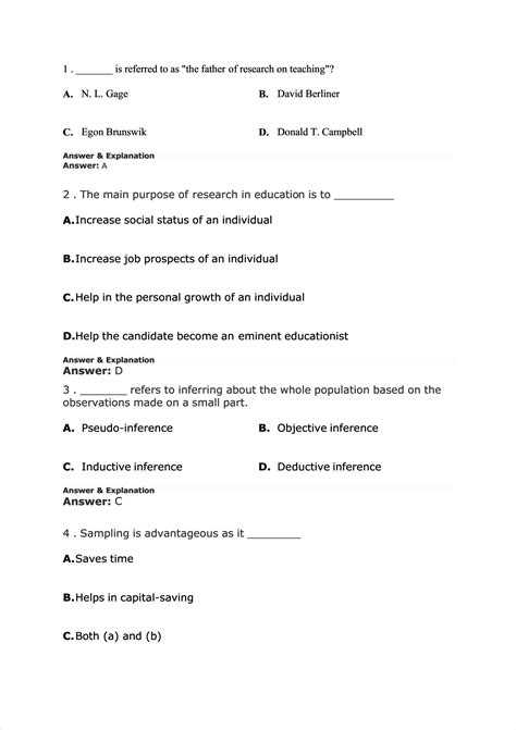 Research Methdology Multiple Choice Exam With Answers Kindle Editon