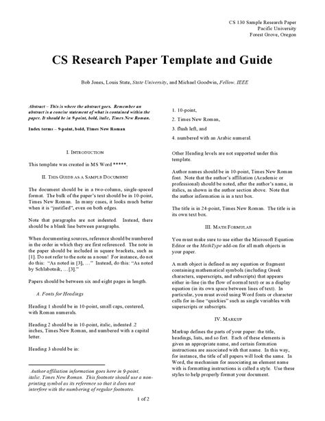 Research Paper Templates