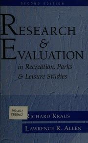 Research and Evaluation in Recreation Parks and Leisure Studies Reader