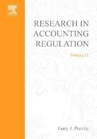 Research in Accounting Regulation : 15 1st Edition Kindle Editon