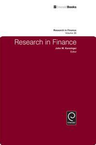 Research in Finance PDF