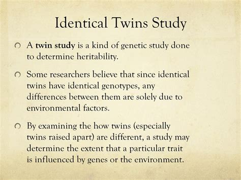 Researchers Study Identical Twins to Examine How Environment Influences Personality