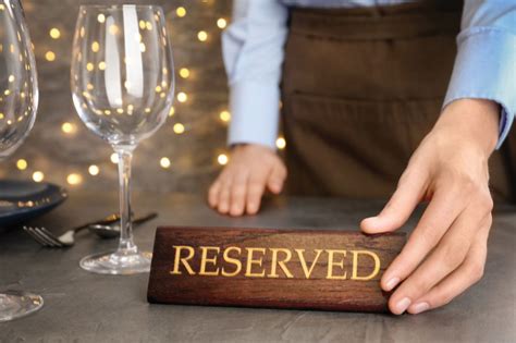 Reserve a table in advance