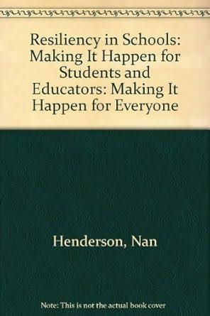 Resiliency in Schools Making it Happen for Students and Educators Updated Edition Epub