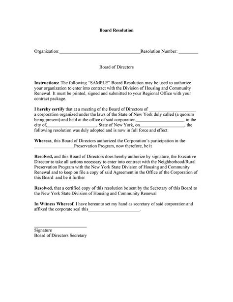 Resolution Of Board Directors Nations Paralegal PDF