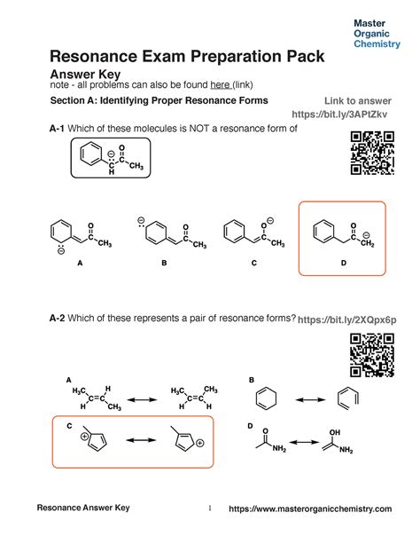 Resonance B Arch Answer Key Doc