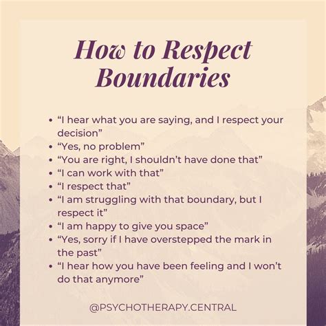 Respecting Boundaries