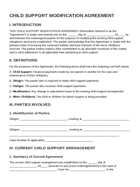 Response To Child Support Modification Petition Template For Tennessee