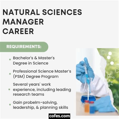 Responsibilities of a Natural Sciences Manager