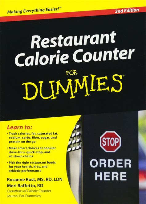 Restaurant Calorie Counter For Dummies PDF