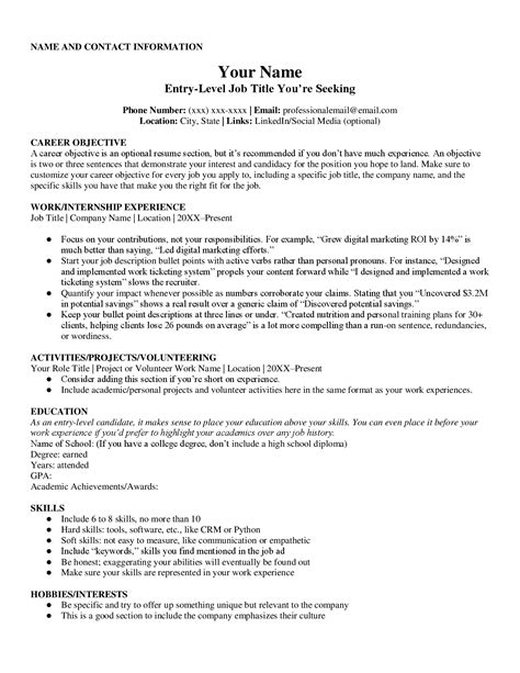 Resume Outline