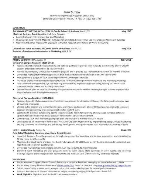 Resume Template Ut Austin