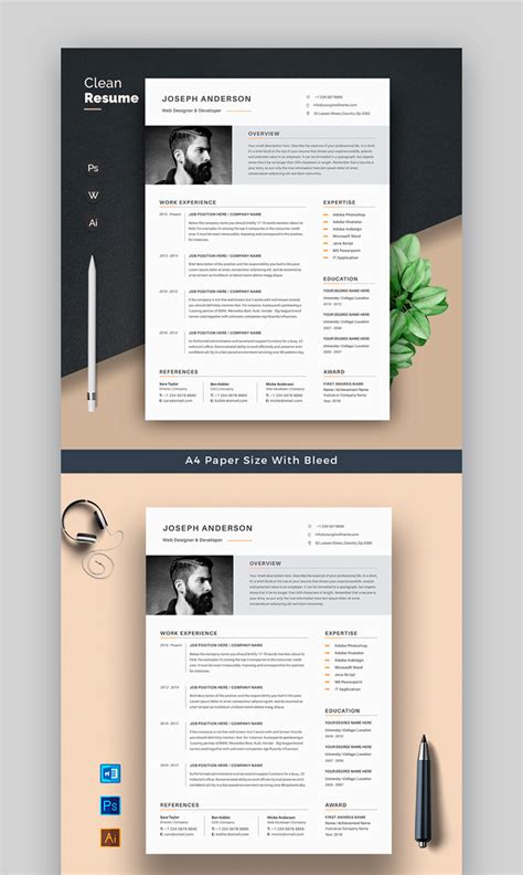 Resume Templates Illustrator