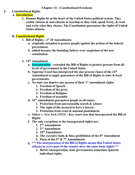 Reteaching Activity Chapter 13 Constitutional Freedoms Answers Reader