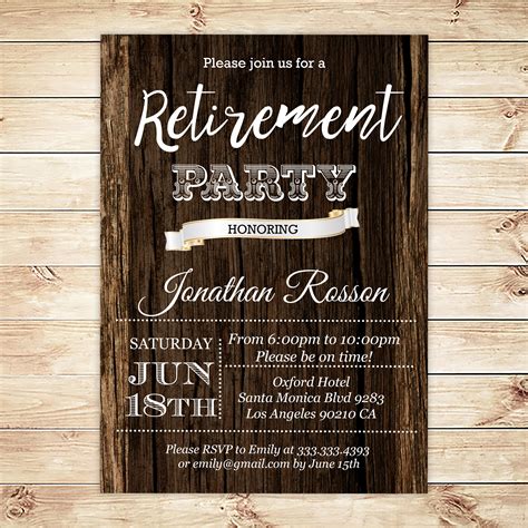 Retirement Party Invitation Templates