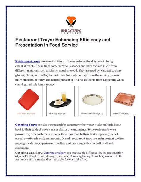 Return Trays Singapore: Enhancing Restaurant Efficiency and Sustainability