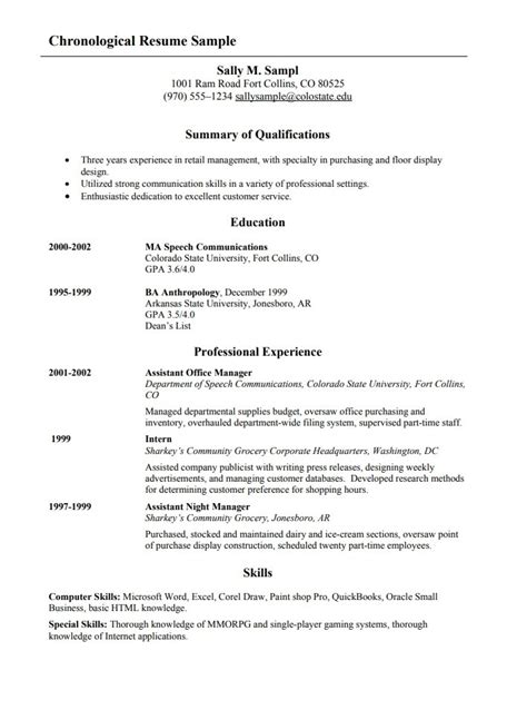 Reverse-chronological Resume Template Word
