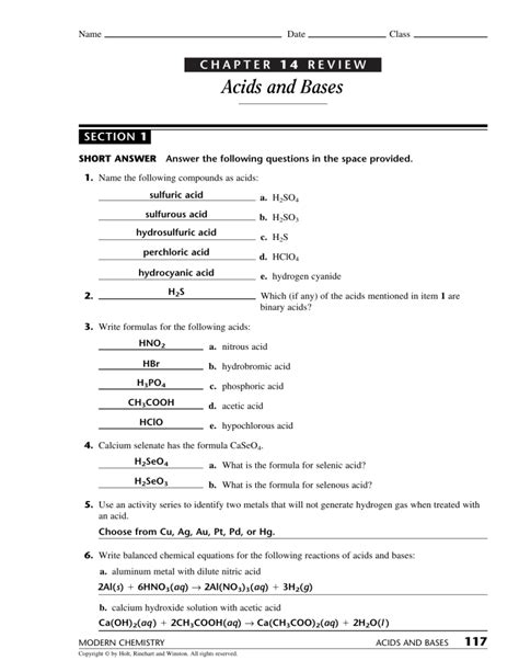 Review Acids And Bases Section 2 Answers Reader