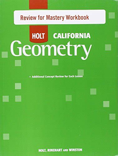 Review For Mastery Holt Workbook Geometry Answers Kindle Editon