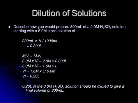 Review Of Basic Concepts Molarity Solutions Dilutions Epub